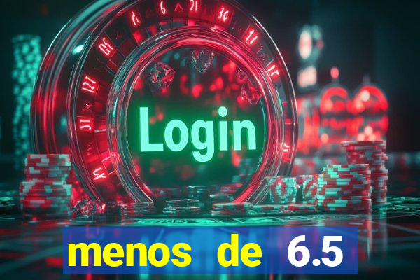 menos de 6.5 escanteios o que significa